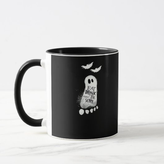 Eat Drink And Be Scary Trendy Graphic Tasse (Links)