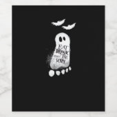 Eat Drink And Be Scary Trendy Graphic Weinetikett (Einzelnes Label)