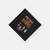 Eat Drink And Be Scary Vintage Art Serviette (Ecke)