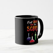 Eat Drink And Be Scary Vintage Art Tasse (VorderseiteRechts)