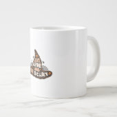 Eat Drink And Be Scary Witch Hat Aesthetic Casual Jumbo-Tasse (Vorderseite Rechts)