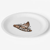 Eat Drink And Be Scary Witch Hat Aesthetic Casual Pappteller (Schrägansicht)