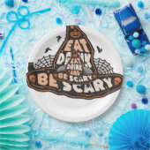 Eat Drink And Be Scary Witch Only Halloween Gift F Pappteller (Party)