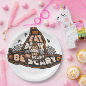 Eat Drink And Be Scary Witch Only Halloween Gift F Pappteller (Party)