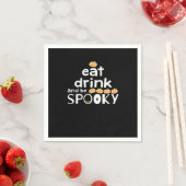 Eat Drink And Be Spooky Happy Halloween Funny Tren Serviette (Beispiel)
