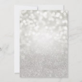 Eat Drink B Merry Silver Bokeh Holiday Xmas Party Einladung (Rückseite)