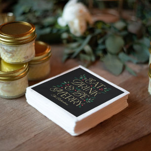 Eat Drink Be Frohe Weihnachten Party Napkins Serviette