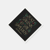 Eat Drink Be Frohe Weihnachten Party Napkins Serviette (Ecke)