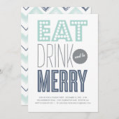 EAT DRINK & BE MERRY| EINLADUNG (Vorne/Hinten)