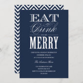 EAT, DRINK & BE MERRY| EINLADUNG DER HOLIDATEI (Vorne/Hinten)