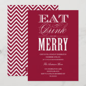 EAT, DRINK & BE MERRY| EINLADUNG DER HOLIDATEI (Vorne/Hinten)