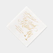 Eat Drink Be Remüde Champagne Ruhestand Party Servietten Mit Folie (Rechts)