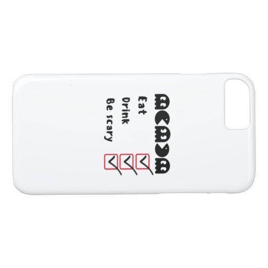 Eat Drink Be Scary Minimal Clean Case-Mate iPhone Hülle (Rückseite (Horizontal))
