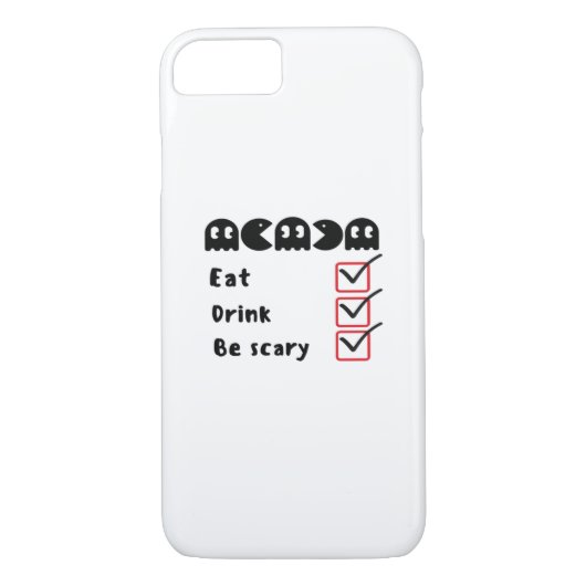 Eat Drink Be Scary Minimal Clean Case-Mate iPhone Hülle (Rückseite)
