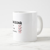 Eat Drink Be Scary Minimal Clean Jumbo-Tasse (Vorderseite Rechts)