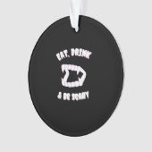 Eat Drink Be Scary Vampire Minimalist Style Ornament (Vorderseite)