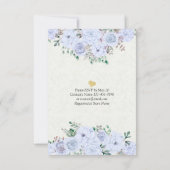 EAT Drink & Be Verheiratet Hochzeit Blumenschrift Einladung (Rückseite)