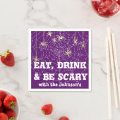 Eat Drink Beängstigend Spider Halloween Lila Web G Serviette (Beispiel)