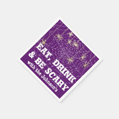 Eat Drink Beängstigend Spider Halloween Lila Web G Serviette (Ecke)