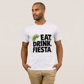 Eat Drink Fiesta Minimal Retro T-Shirt (Vorne ganz)