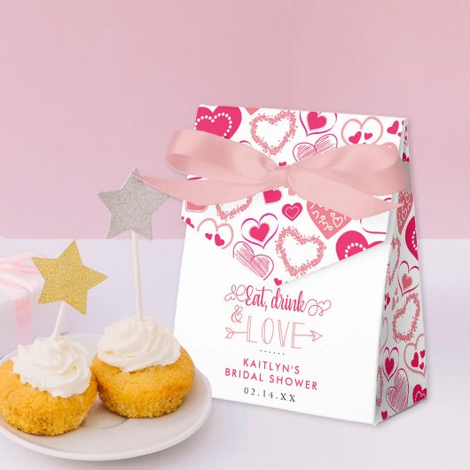 "Eat, Drink & Love" Valentine's Day Bridal Shower Geschenkschachtel