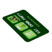 Eat Drink Party Funny St. Patrick's Day Magnet (Rechte Seite)