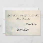 Eat Drink & Suitup Gold Werden Sie mein Bestman In Einladung (Rückseite)