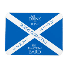 Eat Drink und Toast Robbie Burns Schottische Flagg Magnet