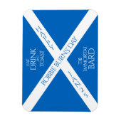 Eat Drink und Toast Robbie Burns Schottische Flagg Magnet (Vertikal)