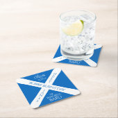 Eat Drink und Toast Robbie Burns Schottische Flagg Rechteckiger Pappuntersetzer (Vor Ort)