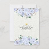 EAT Drink Verheiratet Hochzeit florale Silber Scri Einladung (Rückseite)