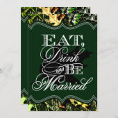 Eat Drink Verheiratete Jagd Camouflage Hochzeit Ei Einladung (Vorne/Hinten)