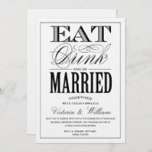 EAT, DRINK| WEDERINVITATION STYLE 2 EINLADUNG (Vorne/Hinten)
