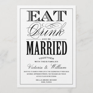 EAT, DRINK  WEDERINVITATION STYLE 2 EINLADUNG