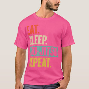 Eat Eleep Jiu Jitsu Repeat - Funny Vintag Bjj Jiu T-Shirt