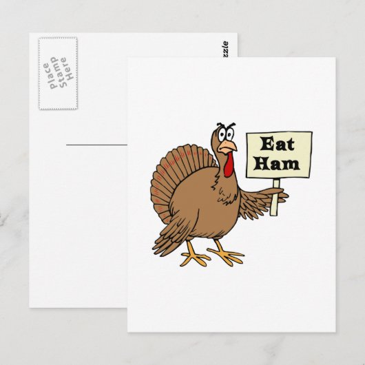 Eat Ham Postkarte (Vorne/Hinten)