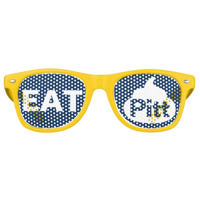 Eat It PITT Sunglasses - GOLD Partybrille (Vorderseite)