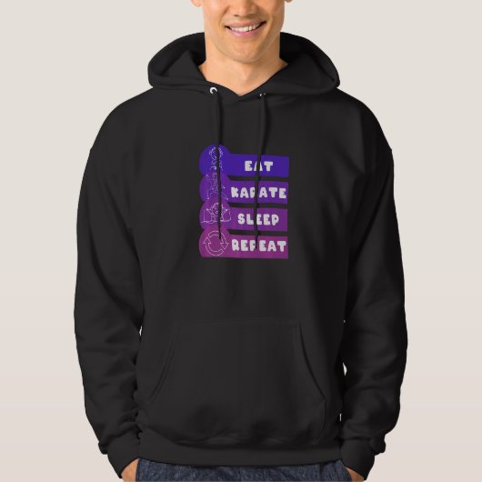 Eat Karate Sleep Repeat   Hoodie (Vorderseite)