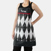 EAT ME albernen, anpassbaren Text Harlequin Raute Schürze (InSitu)