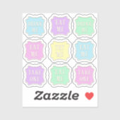 "Eat Me" "Drink Me" Wunderland Party Pastel Aufkleber (Blatt)