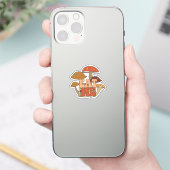"Eat Me" - Whimsical Mushroom Design Aufkleber (Telefon)