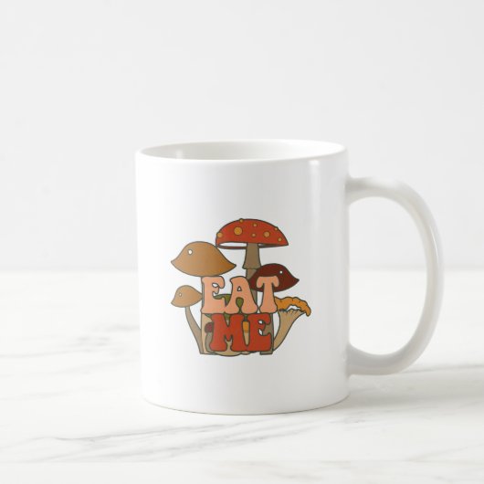 "Eat Me" - Whimsical Mushroom Design Kaffeetasse (Rechts)