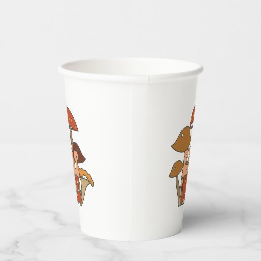 "Eat Me" - Whimsical Mushroom Design Pappbecher (Rechts)