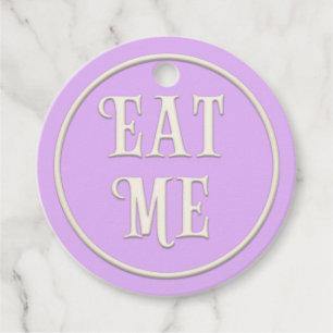 "Eat Me" Wunderland Tee Party Lila Personalisiert Geschenkanhänger