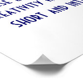 Eat meat and vegetables, nuts and seeds, some f... poster (Ecke)