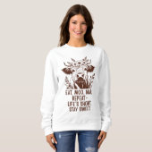 Eat Moo Nap Repeat - Lustige Highland-Kuh  Sweatshirt (Vorne ganz)