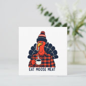 Eat Moose Meat Karte (Stehend Vorderseite)