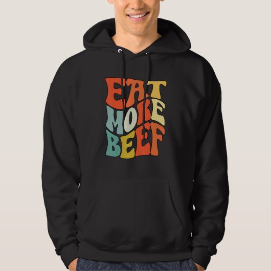 Eat More Beef Support Local Farmers Farming Farmer Hoodie (Vorderseite)