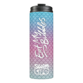 "Eat My Bubbles" Aquamarin/rosa/schaumig/schief Thermosbecher