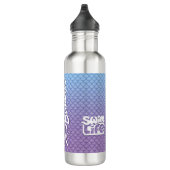 "Eat My Bubbles" Blau/Lila Waage Swim Life Edelstahlflasche (Rechts)